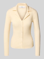 Strickjacke mit Feinripp Modell 'LATTE' von Mango Beige - 21