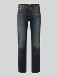 Jeansy o kroju slim fit z efektem znoszenia model ‘GLENN’ od JACK & JONES - 30