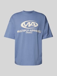 Oversized T-Shirt mit Label-Print von Multiply Apparel Blau - 23
