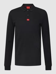 Poloshirt mit langen Ärmeln Modell 'Deresolo' von HUGO Grau / Schwarz - 44