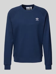 Sweatshirt mit Label-Stitching von adidas Originals Blau - 15