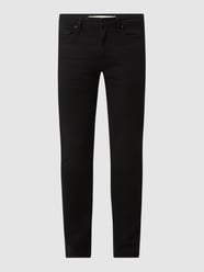 Jeansy ze średnim stanem o kroju super skinny fit z dodatkiem streczu model ‘Chris’  od Guess Czarny - 31