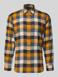 Regular fit vrijetijdsoverhemd van flanel met labelstitching van camel active - 31