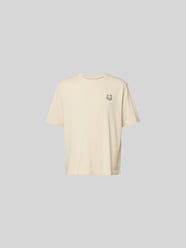 T-Shirt mit Label-Stitching von MAISON KITSUNE Beige - 42