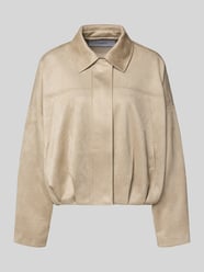 Relaxed Fit Blouson in Leder-Optik von COMMA Beige - 13