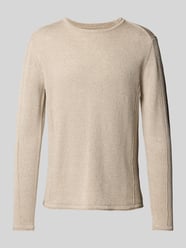Strickpullover mit gerippten Abschlüssen von GABBA Beige - 8