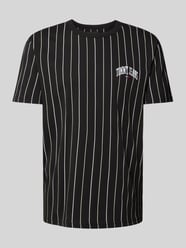 T-Shirt mit Streifenmuster von Tommy Jeans Schwarz - 25