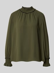 Regular fit blouse met opstaande kraag en smokdetails van Marc Cain - 23
