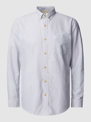 Regular fit vrijetijdsoverhemd met streepmotief van camel active Blauw / turquoise - 13