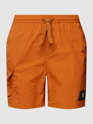 Shorts mit Label-Patch von Lyle & Scott Orange - 46