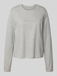 Bluzka z długim rękawem z wyhaftowanym logo od Calvin Klein Underwear - 2