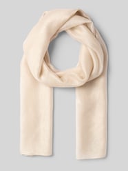 Sjaal met zijde in rechthoekig model van comma Beige - 14