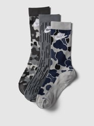 Sokken met all-over motief in een set van 3 paar, model 'EVERYDAY' van Nike Grijs - 26