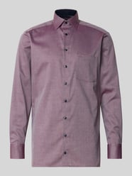 Modern fit zakelijk overhemd met kentkraag van OLYMP Bordeaux - 2