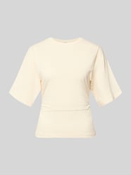 T-Shirt mit 1/2-Arm und Raffungen von Jake*s Casual Beige - 39
