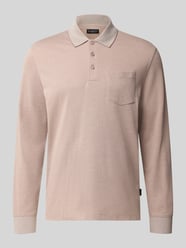 Regular Fit Poloshirt aus Baumwoll-Mix mit Brusttasche von bugatti Beige - 30