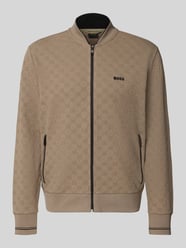 Regular Fit Sweatjacke aus Baumwoll-Mix Modell 'SW_Revival Skarley' von BOSS Green Beige - 42