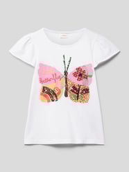 T-Shirt mit Paillettenbesatz von s.Oliver RED LABEL Weiß - 39