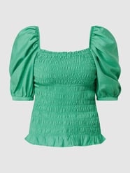 Shirt mit Karree-Ausschnitt Modell 'Amalie' - gesmokt von Only Grün - 28