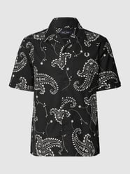 Freizeithemd mit Paisley-Muster von Fred Perry Schwarz - 41