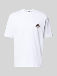 t-shirt o kroju regular fit z czystej bawełny model 'TE_FRAME' od BOSS Orange - 12