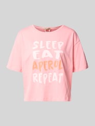 t-shirt z nadrukiem z motywem i napisem od Smith and Soul - 11