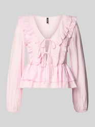 Regular Fit Langarmbluse aus Viskose-Mix Modell 'ZOEY' von VERO MODA Pink - 20