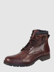 Boots aus Leder Modell 'Walbany'  von Jack & Jones Blau / Türkis - 35