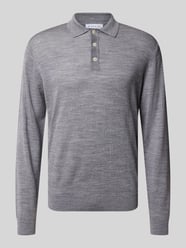 Regular fit poloshirt van scheerwol van Manuel Ritz - 35