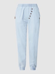 Easy pants in denimlook, model 'Alexis' van ALIFE & Kickin Blauw / turquoise - 10