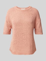 Loose Fit Strickpullover mit kurzem Arm von Marc O'Polo Pink - 12