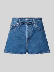 Szorty jeansowe o kroju regular fit z czystej bawełny od Lacoste - 40