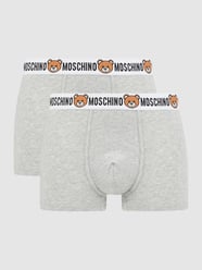 Obcisłe bokserki z dodatkiem streczu w zestawie 2 szt. od Moschino Swim + Underwear Szary - 34