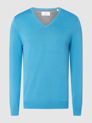 Strickpullover mit V-Ausschnitt von s.Oliver RED LABEL Blau - 18