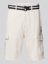 Szorty cargo o kroju regular fit z wpuszczanymi kieszeniami w stylu francuskim od Tom Tailor - 46