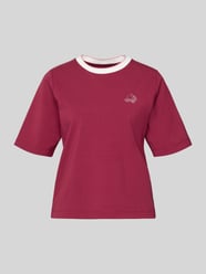 Regular Fit T-Shirt mit Strasssteinbesatz von Marc Cain - 48