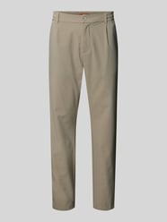 Slim Fit Stoffhose mit Strukturmuster von Cruna - 6