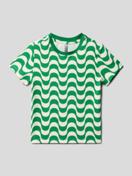 Kort T-shirt met all-over motief van Blue Effect Groen - 10