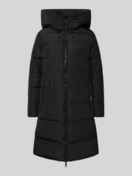 Gewatteerde lange jas met capuchon, model 'Jilias' van khujo - 44