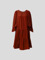 Knielanges Kleid aus Viskose-Seide-Mix von See by Chloé Rot - 13