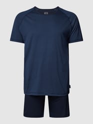 PLUS SIZE Pyjama mit geripptem Rundhalsausschnitt von Ceceba Plus Blau - 40