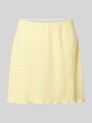 Rozkloszowana spódnica mini z wzorem na całej powierzchni model 'FLORA' od PIECES - 10