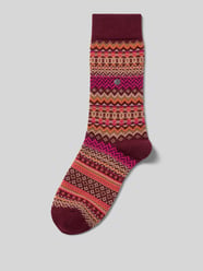 Socken aus elastischem Schurwolle-Mix mit Baumwoll-Anteil von Burlington Bordeaux - 44