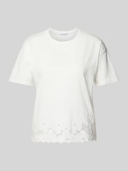 T-Shirt mit Lochstickerei Modell 'DAHLIA' von Mango Weiß - 38