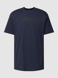 T-Shirt mit geripptem Rundhalsausschnitt von ADIDAS SPORTSWEAR Blau - 34