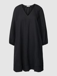 Minikleid aus Leinen mit V-Ausschnitt von Marc O'Polo Schwarz - 35