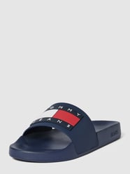 Slides mit Label-Details von Tommy Jeans Blau - 14