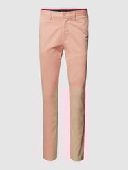 Chinosy o kroju straight fit z dodatkiem streczu model ‘Denton Chino’ od Tommy Hilfiger Różowy - 11