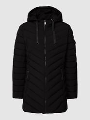 Steppjacke mit Label-Stitching Modell 'PUFFER HOOD' von Lauren Ralph Lauren Grau / Schwarz - 25