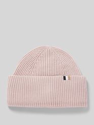 Czapka beanie z detalem z logo model ‘Laura’ od BOSS Różowy - 27